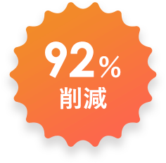 92%削減
